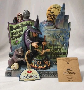 Jim Shore Heartwood Halloween Curses Witch Spell Book Scene Figurine 4047839 Cat - Picture 1 of 23