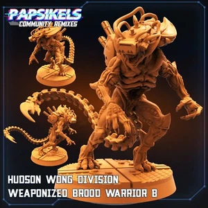 Weaponized Xeno Brood Warrior B Papsikels Miniature AvP, Aliens - Picture 1 of 1