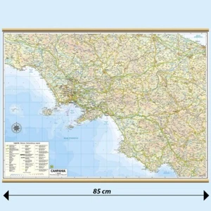 Carta GEOGRAFICA MURALE REGIONE "CAMPANIA " 85 X 64 cm BELLETTI cartina - Picture 1 of 1