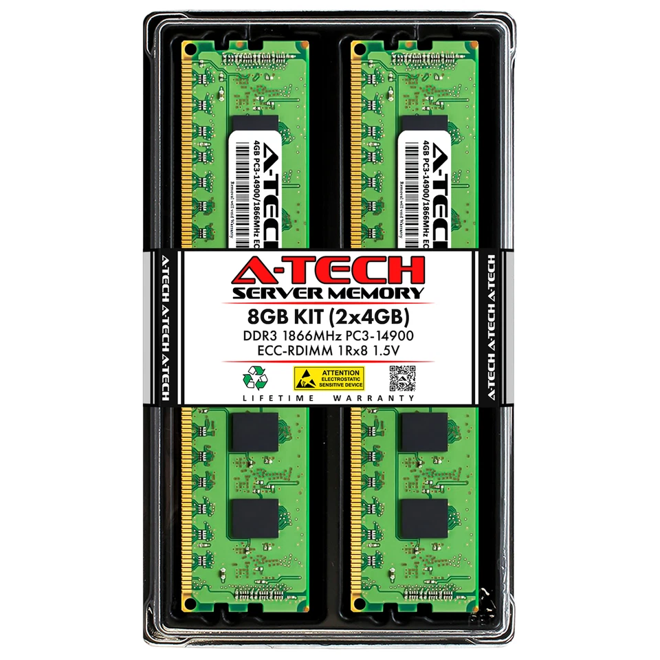8GB 2x 4GB PC3-14900R RDIMM ASUS RS700-E7/RS4 RS700-X7-PS4 Memory RAM - Image 1 of 3