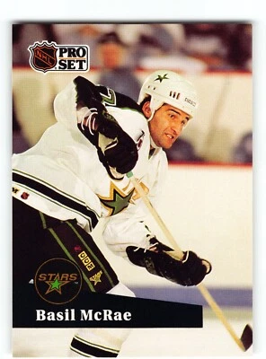 1991-92 Pro Set Basil McRae North Stars Enforcer Hockey Card - Image 1 of 2