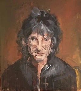 Ronnie Wood Large Original Painting By Ashton Marquis - Picture 1 of 1