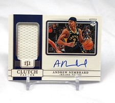 2022-23 National Treasures Basketball Andrew Nembhard RC Clutch Factor Auto /49