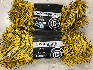 NEW West Virginia Mountaineers Christmas Garland (2) 18’ Foot Strands  - Picture 1 of 2