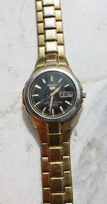 Vintage Seiko 5 Water Resistant 50m 23 Jewels 7S36 TB Men's Wrist Watch - Image 1 of 4