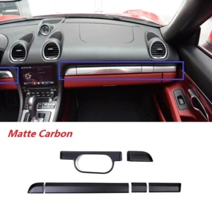 Cubierta mate de fibra de carbono para consola central de coche para Porsche 718 Boxster 911 981 - Imagen 1 de 6