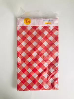 Sun Squad Plaid Red White Table Cover 54 x 108" - Image 1 of 2