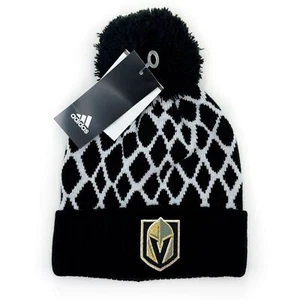 Adidas Las Vegas Golden Knights Beanie Hat Mens Womens NHL Fan Gear Gift Black - Picture 1 of 6
