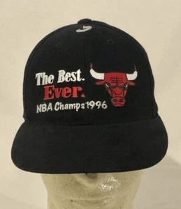 Chicago Bulls 1996 NBA Champs Hat “The Best Ever” American Needle Snapback Used - Picture 1 of 10