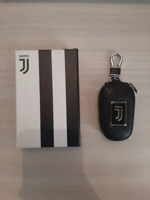 Portachiavi Juventus nero nuovo con logo frontale - Immagine 1 di 4