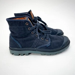 Palladium Boots Men’s 8 US Blue Combat Lace-Up Rouse Baggy LC Navy Pampa - Picture 1 of 18