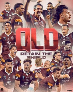 STATE OF ORIGIN QLD MAROONS TEAM POSTER,NRL RUGBY, BARGAIN GREAT FEEDBACKS 1 - Picture 1 of 1