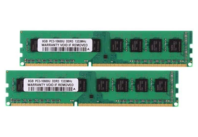16GB 2X 8GB 2Rx4 DDR3 1333Mhz PC3-10600U 240Pin Desktop Memory RAM Only for AMD - Image 1 of 4