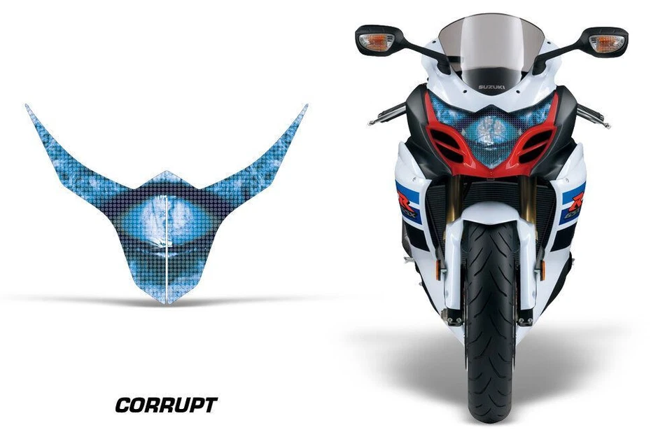 Kit de gráficos de ojos de faros cubierta de calcomanía para Suzuki GSXR 1000R 2010-2013 CORRUPT U Foto 1 de 1