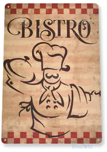 Bistro Sign, Paris French Cafe, Coffee Shop, Bakery Bistro Market Tin Sign C851 - Picture 1 of 2