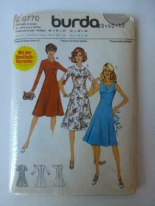 Vintage 70er Jahre Burda 20770 Kleiderstile - 34""+36""+38"" Büstengrössen 12+14+16 NÄHMUSTER - Bild 1 von 2