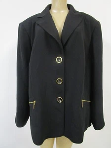 KASPER BLAZER JACKE SCHWARZ VORNE KNÖPFE VERSCHLUSS GR. 24W - NEU - Bild 1 von 8