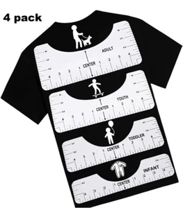 Tshirt Ruler Guide Alignment Tool Heat Press Vinyl Measure - Picture 1 of 3