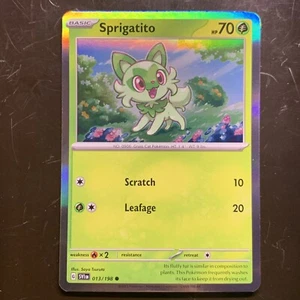 Pokemon TCG: Scarlet & Violet Sprigatito 013/198 Holo Common - Picture 1 of 3