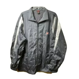 Vintage Sports Illustrated Herren grau weiß Reißverschluss Windbreaker leichte Jacke Gr. XL - Bild 1 von 9