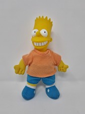 Vintage 1990 Bart Simpson Burger King Exclusive 8" Plush Toy Collectible EUC 
