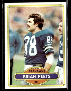 1980 Topps Brian Peets RC #469 Seattle Seahawks - Picture 1 of 2
