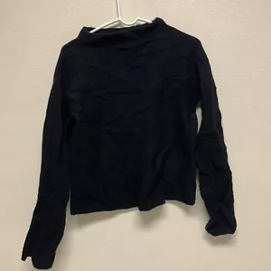 Vintage 90s DKNY Womens Size Large Blank Wool Knit Pullover Sweater Black HK - Picture 1 of 8