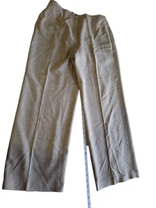 Pantalones de Seda Diane Von Furstenberg L Marrón Cintura Elástica Pierna Ancha Corpcore Oficina - Imagen 1 de 7