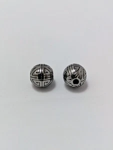 2 Stainless Steel Beads, Longevity Beads, 316 Stainless Steel, 9mm - Picture 1 of 4