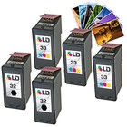 LD 18C0032 #32 & 18C0033 #33 Set- 3 Black 2 Color for Lexmark P4330 P4350 P6250