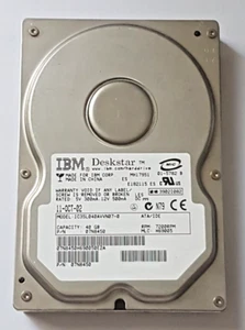 40 GB Ide IBM Deskstar IC35L040AVVN07-0 P-Ata 7200rpm 2MB HDD 3.5 " Hard Drive - Picture 1 of 1