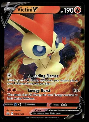 Victini V NM SWSH104 SWSH: Sword & Shield Promo Cards Pokemon Card - Image 1 of 2