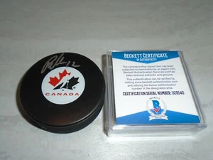 Patrick Marleau signed Team Canada Hockey Puck handsigniert Beckett BAS COA 1A - Bild 1 von 4