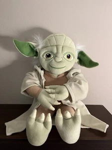 Yoda Plush Stuffed Animal Lucas Films Star Wars 18" Jedi Master Large with Hood - Picture 1 of 11