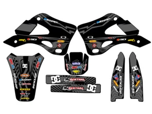 1999-2002 KX 250 MAYHEM Black Senge kit de gráficos compatible con Kawasaki - Imagen 1 de 10