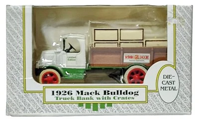 Camión fundido a presión 1:38 ERTL 1926 MACK BULLDOG "WINN-DIXIE'" con BANCO CAJAS. (USA) Foto 1 de 4
