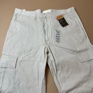 Levis Cargo Pants Mens 40x34 Khaki Loose Fit Straight Leg Skate Work Streetwear - Picture 1 of 11