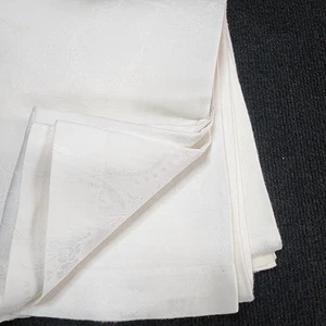 Antike Omas weiße Tischdecke 9 Servietten Damast Leinen Vintage 20er 7 Fuß 5 Zoll x 5 Fuß 11 Zoll - Bild 1 von 22