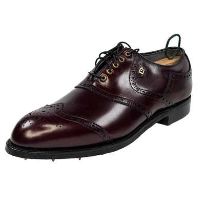 Zapatos de golf clásicos FootJoy de colección para hombre borgoña brogue punta de escudo estilo 51425 talla 9D Foto 1 de 4
