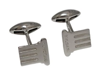 Bulgari cufflinks silver SV925 logo BVLGARI men s accessories - Image 1 of 4