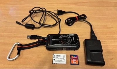 PENTAX Optio W90 Negro Impermeable Compacto Cámara Digital 12.1MP Probado... - Imagen 1 de 4