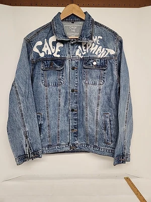 Chaqueta Denim Cage The Elephant Talla L Tour Nocturno para Correr Mercancía Oficial Foto 1 de 4