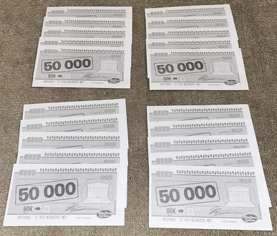 2015 Game Of Life (20) $50,000 White Bills Cash Money - Image 1 of 4