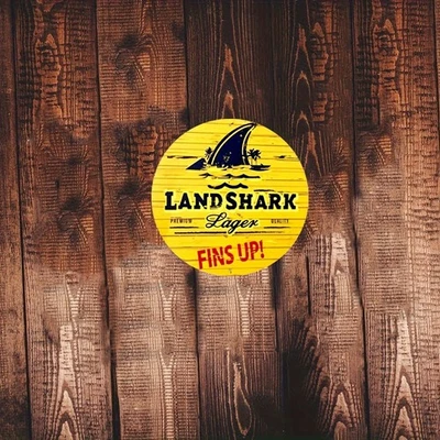 LandShark Lager Humorous Metal Wall Art Round Sign 8Inch