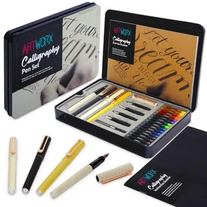 Kalligrafie Stift Set mit Ratgeber & Übungspapier für Anfänger - Bild 1 von 9
