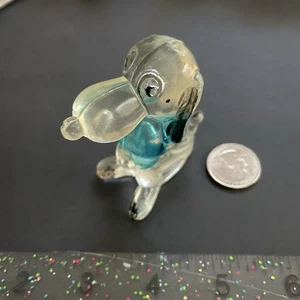 Vtg 60s Lucite Transparent Dog Snoopy Beagle Figure Hong Kong Shelf Sitter - Picture 1 of 3