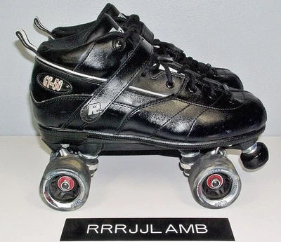 ROCK GT-50 SPEED ROLLER SKATES Black Quad Wheels w/ Sure Grip Trucks Mens 12 - Image 1 of 4