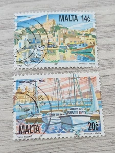 Malta Scott 790 & 791 14 cent & 20 cent 1991 Tourism Used Cancelled Multicolored - Picture 1 of 2