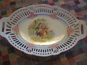 VINTAGE COLONIAL SERVING BOWL-CHESTNUT-GERMANY 323?  313?--MARKED 4/153 & KNOT  - Picture 1 of 5