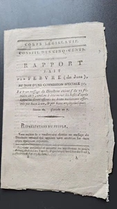Documents Révolution conseil des 500 rapport fait par Febvre du Jura guerre - Picture 1 of 4
